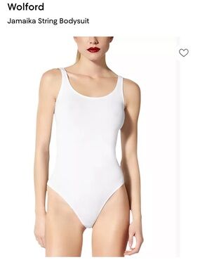 Wolford White Scoop Neck Tank Bodysuit